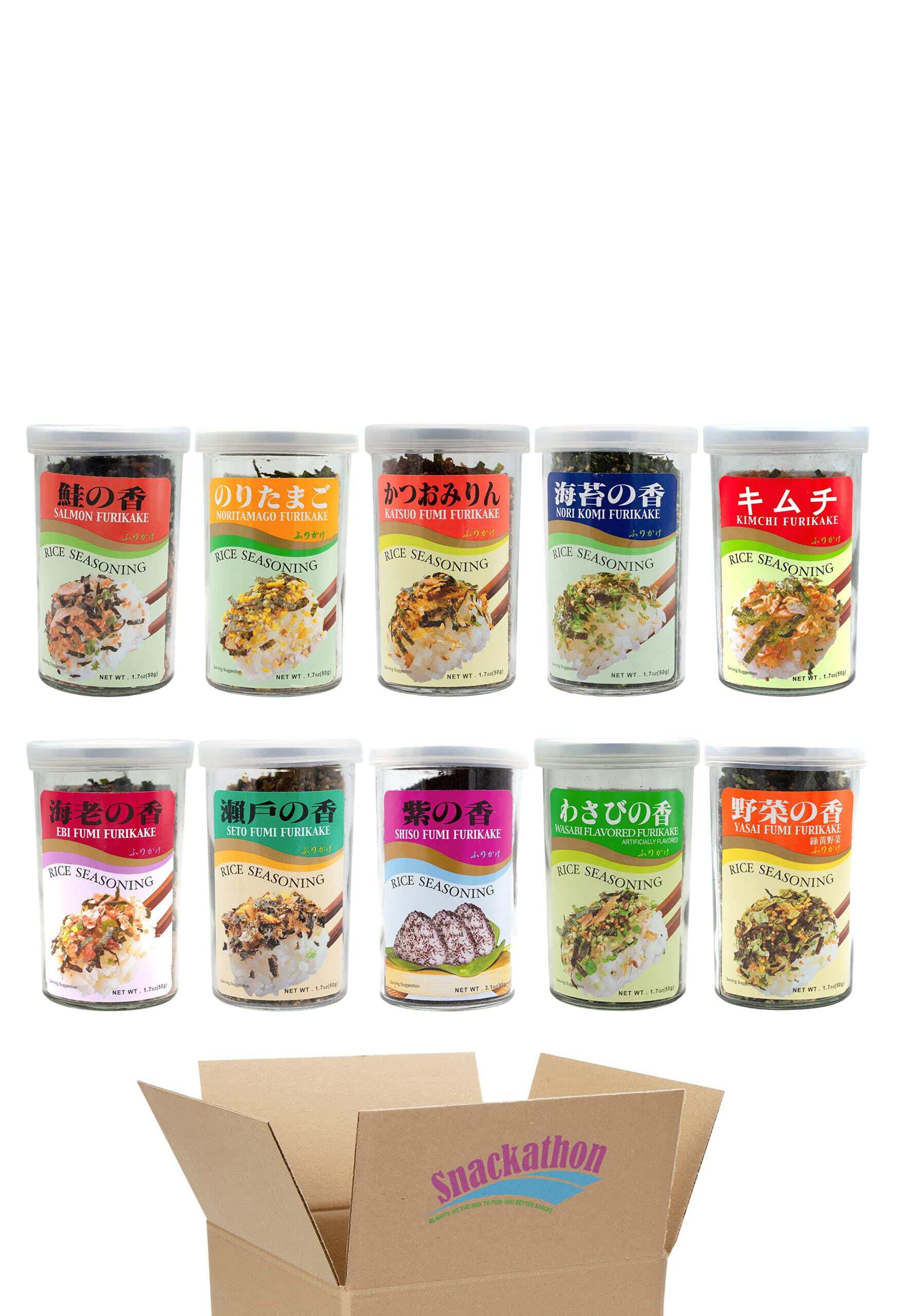 JFC Ajishima Furikake Rice Seasoning Variety Pack, 10 Flavors, 1