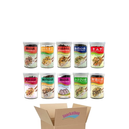 JFC Ajishima Furikake Rice Seasoning Variety Pack, 10 Flavors, 1 Bottle each Flavor