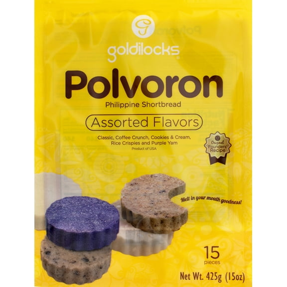 JFC Goldilock Polvoron Assorted Cookies, 15 oz, 15 Count
