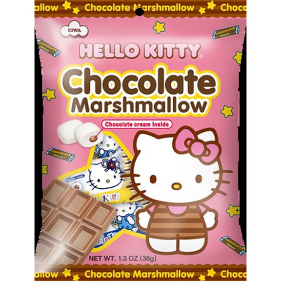 JFC International Hello Kitty Chocolate Marshmallow Filled with Creamy Chocolate, 1.3 oz