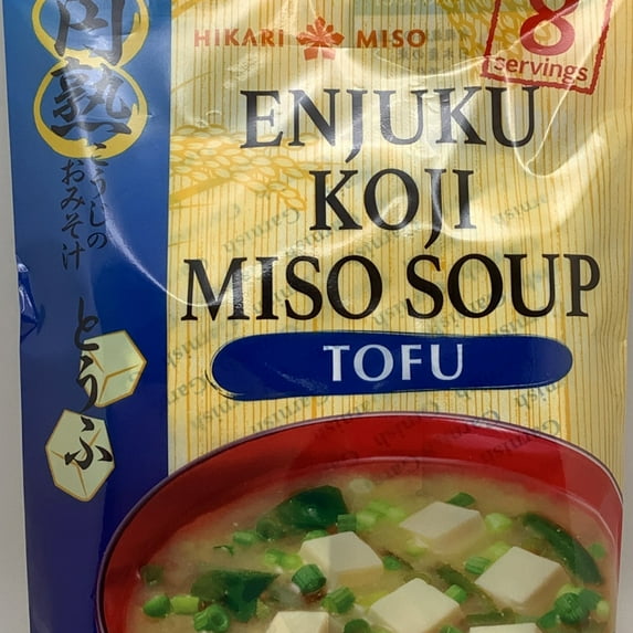 JFC International Hikari Enjuku Koji Miso Tofu Soup Mix, Prepared & Packaged Soup, 5.3 oz