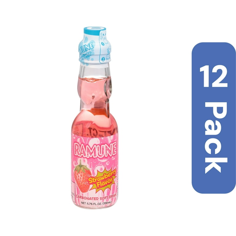 JFC International Soda Ramune Strawberry 6.76 fl oz (Pack Of 12