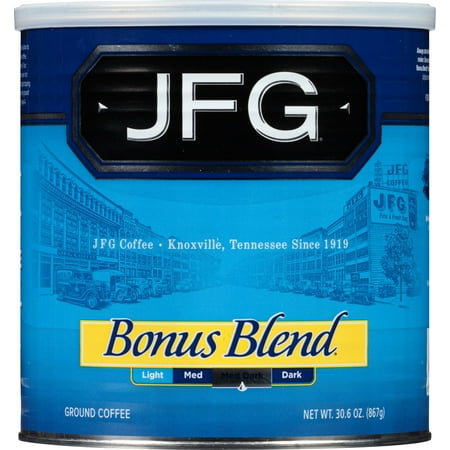 JFG Bonus Blend, Medium-Dark Roast, Ground Coffee 30.6 oz