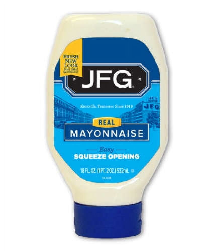 JFG Real Mayonnaise, 18 fl oz Squeeze Bottle