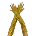 thumbnail image 1 of JFGHDG Arm Warmer Stretchy Elbow Length Gloves Long Sequins Mesh Sheer Gloves Fashion Sequin Glitter Gloves Elegant Opera Lace Gloves Long Sparkly Decorative Gloves Gold One Size, 1 of 8