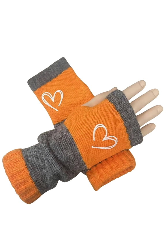 Arm Warmers Comfortable Knitted Sleeves Knitted Fingerless Arm Warmers Arm Warmers for Women and Men Arm Sleeves for Trendy Dressing Universal Unisex Arm Warmers Orange One Size