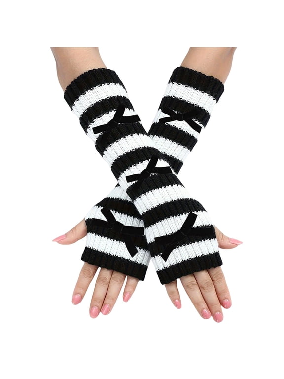Arm Warmers Winter Knitted Arm Warmers Super Soft Long Fingerless Gloves Arm Sleeves for Trendy Dressing Fingerless Arm Warmers Arm Warmers Classic Fashion Arm Warmers White One Size