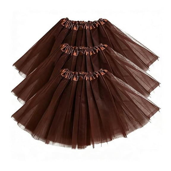 JFGHDG Ballroom Skirt Ruffle Skirt Plus Size Tutu Running Tutus for Women Tutu for Women 80s Costume for Women Brown Tutu Women Brown*3 a
