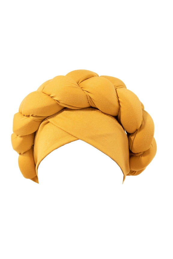 Bandanas for Women,Knotted Headband for Women,Bandana Headband,Headband,Turbans for Women,Boho Braided Turban Hat Turbans For Headwraps Braid Silky Turban Hats Gold One Size