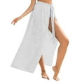 thumbnail image 1 of JFGHDG Beach Sarong Cover Up for Swimwear Sarong Wraps for Women Bikini Bathing Suit Wraps Sarong Coverups for Women Beach Sarong for Women Wrap Skirt for SwimwearWhite XXL, 1 of 7