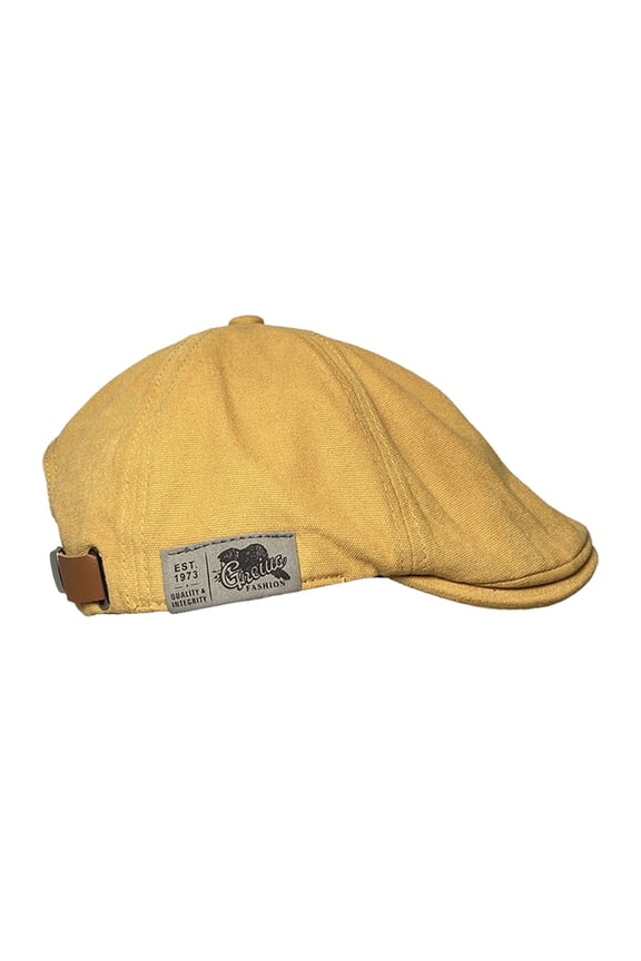Beret Hat Newsboy Flat Cap Herringbone Flat Cap Paperboy Hats Hunting Cap Painters Hats for Men Artist Beret Hats for Women Classic and Stylish Vintage Cloche Hat Yellow One Size