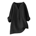 thumbnail image 1 of JFGHDG Blazer Jackets for Women Blouses for Women Dressy Casual Workout Tops for Women Blouses for Women Oversized Tshirts for Women High Neck Tops for Women Cold Shoulder Tops Black 2XL, 1 of 3