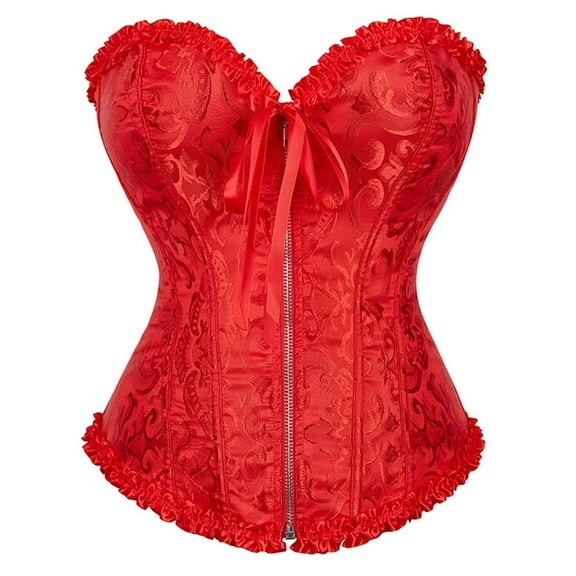 JFGHDG Body Corset Strapless Corset Top Women Corset Gothic Corset Top Corset Tank Tops for Women Corset Shapewear Corset for Renaissance Red 2xl