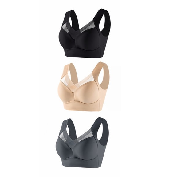 JFGHDG Bra Plus Size Strapless Shapewear for Women Strapless Bras for Women Push Up Bra Everyday Bras Breathable Compression Bra Padded Posture Correcting Wirefree Comfy Mesh Push Up X XL