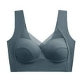 thumbnail image 1 of JFGHDG Bra No Underwire Running Sports Bras for Women Women's Sports Bras Strapless Bra Padded Comfortable Ice Silk Long Line Bra Everyday Bras Comfy Mesh Full Coverage Bralettes Seamless Sky Blue L, 1 of 5