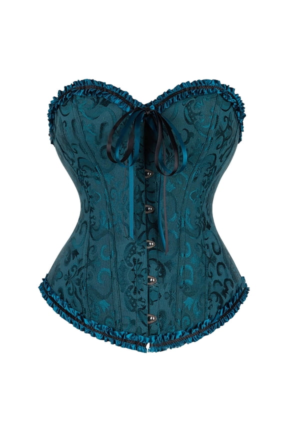 Bustier Corset Top Women Corset Vintage Corset Waist Cincher Corset Gothic Corset Top Waist Corset Bustier Corset Green M