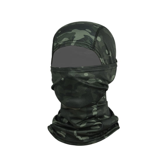 JFGHDG Camouflage Balaclava Face Mask Breathable Lightweight Tactical Ski Mask UV Protection Neck Gaiter for Cycling Hunting Motorcycle Outdoor Sports Purple One Size