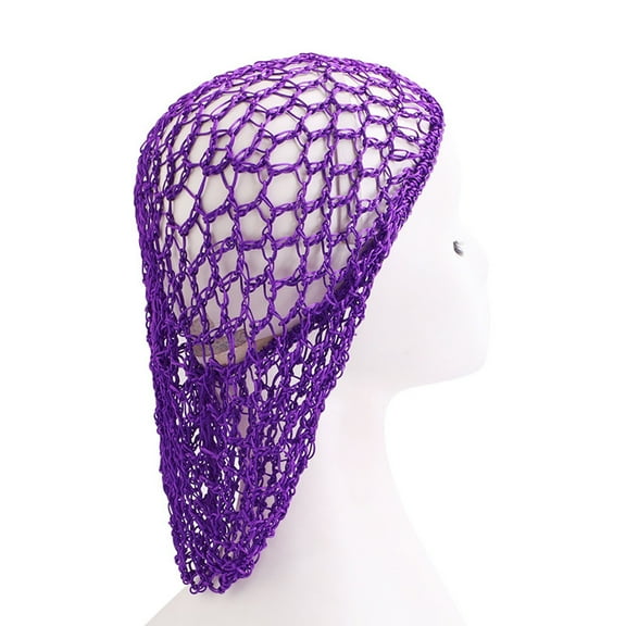 JFGHDG Cap for Women,Turbans for Women,Non Slip Headbands for Women,Boho Headbands for Women,Sleep Caps for Women,Hair Net Head Thick Short Long Hairnet Crochet Hairnet Hair Purple One Size