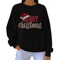 thumbnail image 1 of JFGHDG Christmas Sweatshirts Womens Long Sleeve Tops Womens Sweatshirt Blouses for Women Christmas Hoodie Sweatshirts for Women Trendy Black L, 1 of 5