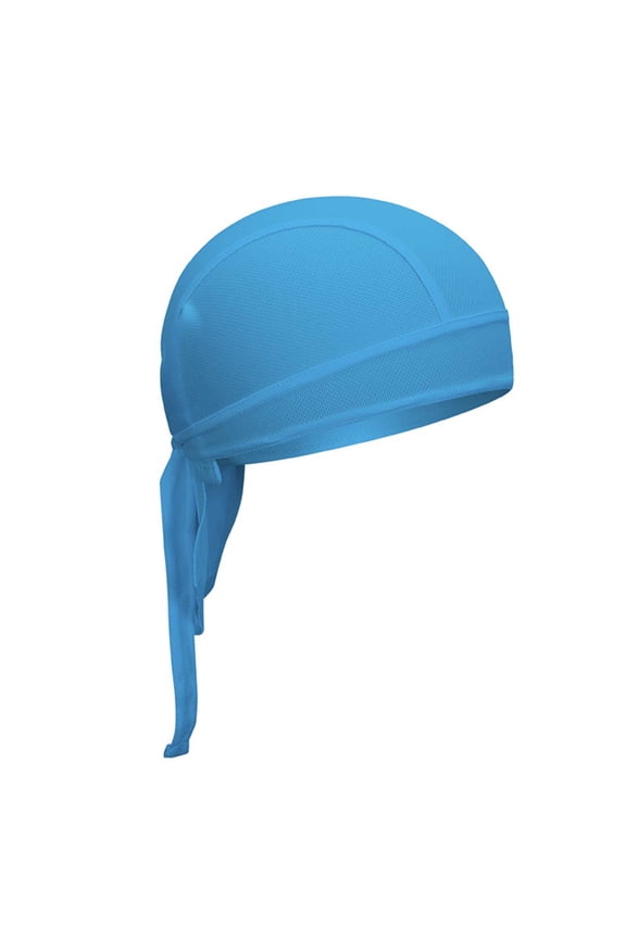 Cooling Mesh Do Rags Sweat Wicking Skull Caps Doo Rags Large Motorcycle Dew Rag Head Wrap Bandana Hats Liners for Men and Women Sky Blue A