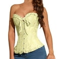 thumbnail image 1 of JFGHDG Cordet Top Vintage Corset Bustier Corset Women Corset Women Corset Tank Tops for Women Corset Halter Top Light Yellow 2xl, 1 of 6