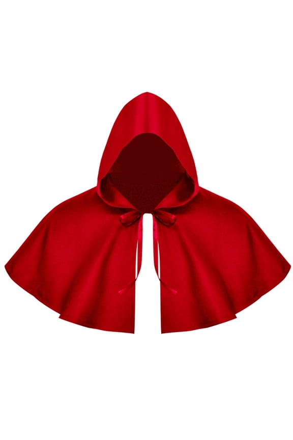 Cowl Hood Cowl Hooded Shawl Red Cape Renaissance Accessories Mens Tunic Mens Poncho Ponchos Adult Red 1 One Size