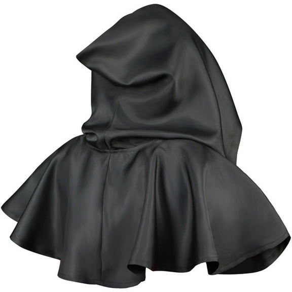 JFGHDG Cowl Hood Medieval Hood Hooded Shawl Black Cape Women Medieval Costume Mens Tunic Hooded Cloak Ponchos for Women Black One Size