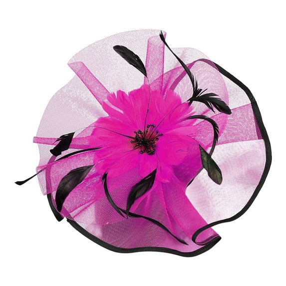JFGHDG Fascinators Hats for Women,Tea Party Hats for Women,Head Piece for Women,Hat for Women,Fascinator Headband,Hat Headwear Church Feather Clip Fascinators Hat Cap Watermelon Red One Size