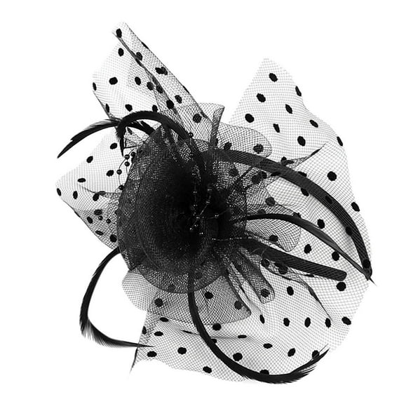 JFGHDG Fascinators Hats for Women,Tea Party Hats for Women,Head Piece for Women,Hat for Women,Fascinator Headband,Tea Top Party Women Flower Hat Headwear for Fascinators Headband Black One Size