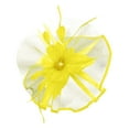 thumbnail image 1 of JFGHDG Fascinators Hats for Women Tea Party Hat Feather Mesh Headband Vintage Lace Cocktail Headwear Veil Hair Clip Church Yellow One Size, 1 of 3