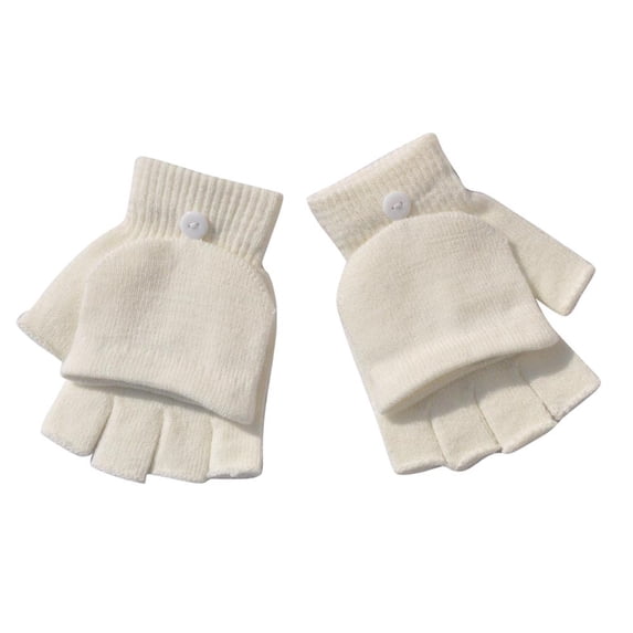 JFGHDG Fingerless Gloves Men Stretchy Warm Accessories Half Finger Gloves Cable Knitted Fingerless Warmers Fingerless Gloves for Flexible Use Knitted Arm Warmers for Cold Weather White One Size