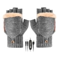 thumbnail image 1 of JFGHDG Fingerless Gloves for Women Typing Gloves Soft Knitted Wrist Warmers Winter Arm Warmers Stretchy Knit Gloves Thick Cozy Knitted Warmers Comfortable Casual Sleeves Mittens Gray One Size, 1 of 7