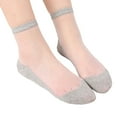 thumbnail image 1 of JFGHDG Fishnet Tights Sheer Durable Fishnet Socks Hollow Out Solid Fishnet Socks Thin Breathable Mesh Short Socks Opaque & Mesh Lace Socks Sheer No Show Mesh Low Cut Liner Socks Gray One Size, 1 of 3