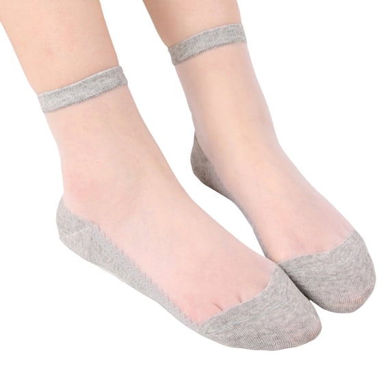 JFGHDG Fishnet Tights Sheer Durable Fishnet Socks Hollow Out Solid Fishnet Socks Thin Breathable Mesh Short Socks Opaque & Mesh Lace Socks Sheer No Show Mesh Low Cut Liner Socks Gray One Size