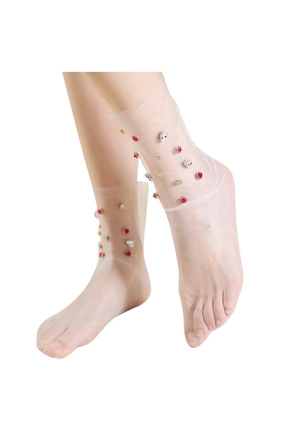 Fishnets Elegant Sheer Mesh Fishnet Crew Socks Ladies' Ankle High Pop Socks Ankle High Mesh Short Socks Elastic Hollow Out Mesh Net Socks Elastic Mesh Fishnet Socks Red One Size