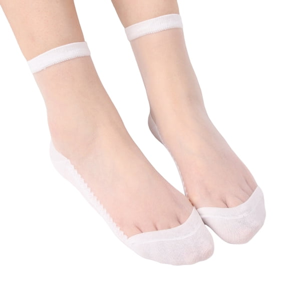 JFGHDG Fishnets for Women No Show Fishnet Ankle Mesh Sheer Socks Short Ankle Fishnet Hosiery Hollowed Out Mesh Ankle Socks Elastic Hollow Out Mesh Net Socks Sheer Fine Fishnet Socks White One Size