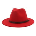 thumbnail image 1 of JFGHDG Formal Hats for Women,Flapper Hat,Women Church Hats,French Hat,Fedora Hats for Women,Unisex Winter Spring Festival Wedding Prom with Women Hat Belt Hat Men Baseball Caps Red One Size, 1 of 1