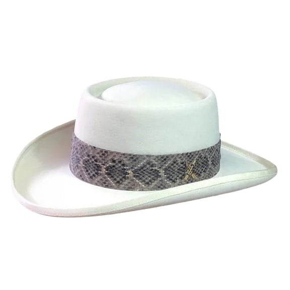 JFGHDG French Hat,Vintage Hat,Flapper Hat,Formal Hats for Women,Women Church Hats,Women And Men Unisex Hat Steam Punk Hat Top Hat Fashion Ribbon Decorative Hat White One Size