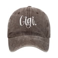 thumbnail image 1 of JFGHDG Gigi Grandma Hat for Womens Low Profile Washed Distressed Baseball Caps Coffee A, 1 of 4