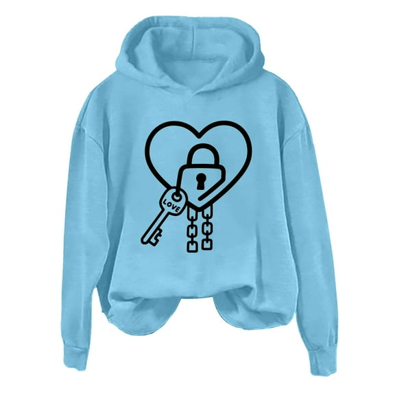 JFGHDG Halloween Hoodies for Women Halloween Sweatshirt Oversized Hoodies Tunic Tops Fall Sweaters Fall Sweatshirts Women's Sweaters Cotton Crewneck Sweatshirt Sky Blue Xl