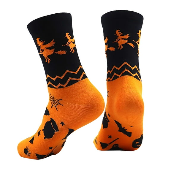 JFGHDG Halloween Socks for Women Fuzzy Socks Pumpkin Ghost Bat Stocking Calf Socks for Women Gym Socks Women High Socks Women Grip Socks Soccer Compression Socks D a