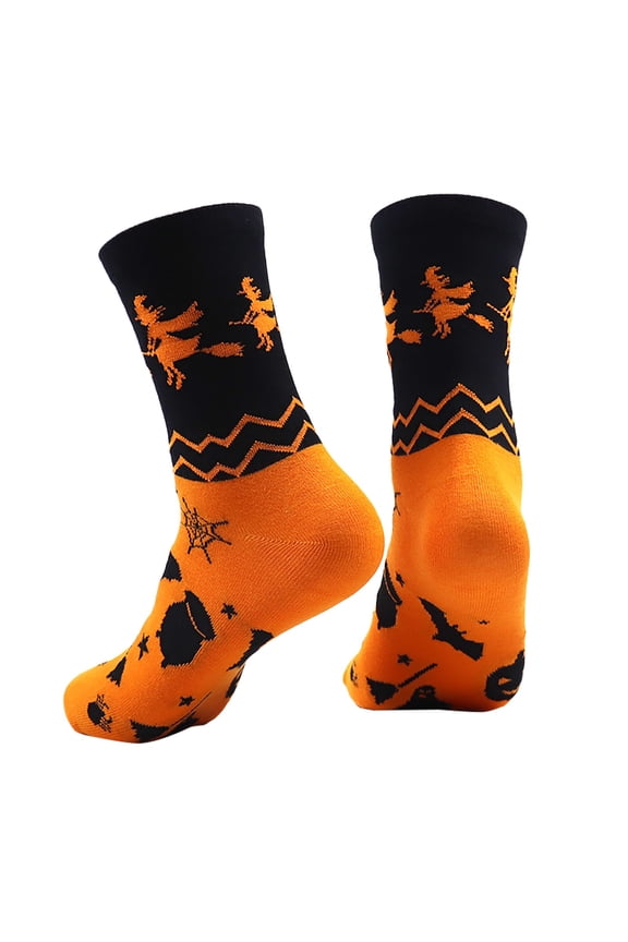 Halloween Socks for Women Fuzzy Socks Pumpkin Ghost Bat Stocking Calf Socks for Women Gym Socks Women High Socks Women Grip Socks Soccer Compression Socks D a