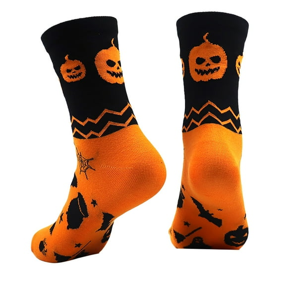 JFGHDG Halloween Socks for Women Fuzzy Socks Pumpkin Ghost Bat Stocking Vintage Socks Retro Socks Athletic Socks Men Baseball Socks Golf Socks a