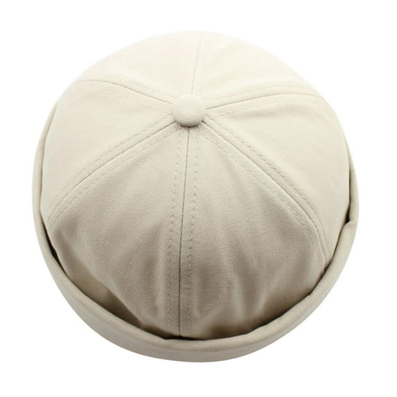 JFGHDG Hats for Women,Beanies Hats Men,Skull Cap,Running Hat Men,Scrub Cap,Men Mechanic Cap Color Women Brimless Casual Solid Sailor Hat Baseball Caps White One Size