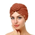 thumbnail image 1 of JFGHDG Headband Head Wrap Hair Elastic Women Print Headband,Knotted Headband for Women,Head Bands for Women's Hair,Headband,Non Slip Headbands for Women,Elastic Cap Beaded Cap Brown One Size, 1 of 5