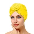 thumbnail image 1 of JFGHDG Headband Head Wrap Hair Elastic Women Print Headband,Knotted Headband for Women,Head Bands for Women's Hair,Headband,Non Slip Headbands for Women,Elastic Cap Beaded Cap Yellow One Size, 1 of 5