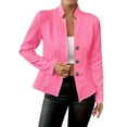 thumbnail image 1 of JFGHDG Lightweight Jacket Women Light Weight Jackets Womens Spring Jackets for Women 2025 Blazers for Women Work Outfits for Women Office Cropped Jacket Women Blazers for Work Casual Pink 2XL, 1 of 8