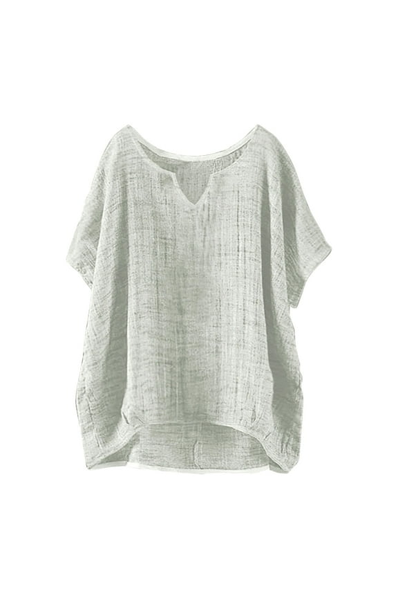 Linen Button Down Shirt Women Button Down Shirts Gauze Shirts for Women Basic Solid Tunic Tops Linen Shirts for Women Long Sleeve Cotton Top White S