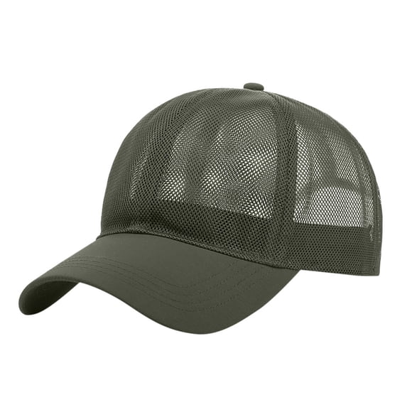 JFGHDG Men Summer Adjustable Performance Hat Breathable Snapback Laser Perforated Mesh Baseball Cap Army Green One Size
