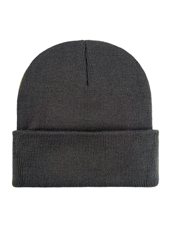 Mens Winter Hat Rib Knit Beanie Hat for Men Women Warm Cuff Beanie for Running Cycling Snow Ski Beanie E One Size